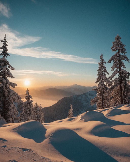 Neve, Sol, Pôr Do Sol, Alvorecer