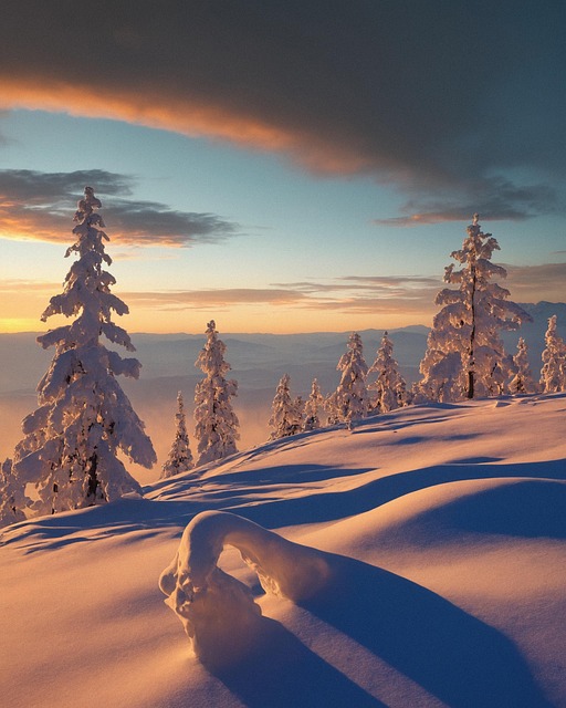 Neve, Sol, Pôr Do Sol, Alvorecer