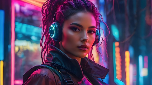 Free ai generated woman electric illustration
