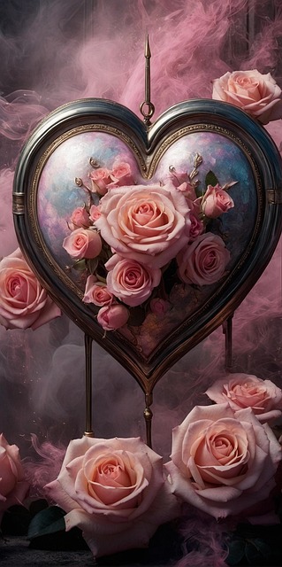 Free ai generated heart pink illustration