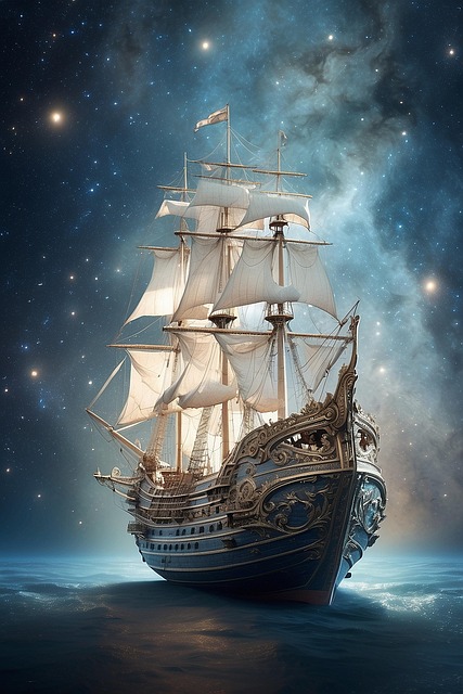 Download free HD stock image of Ai Generated Ship Free ai generated ship sea illustration