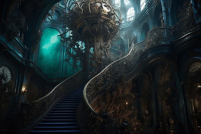 Free ai generated mansion gothic illustration