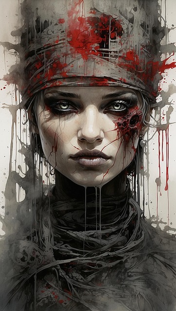 Free ai generated woman gothic illustration