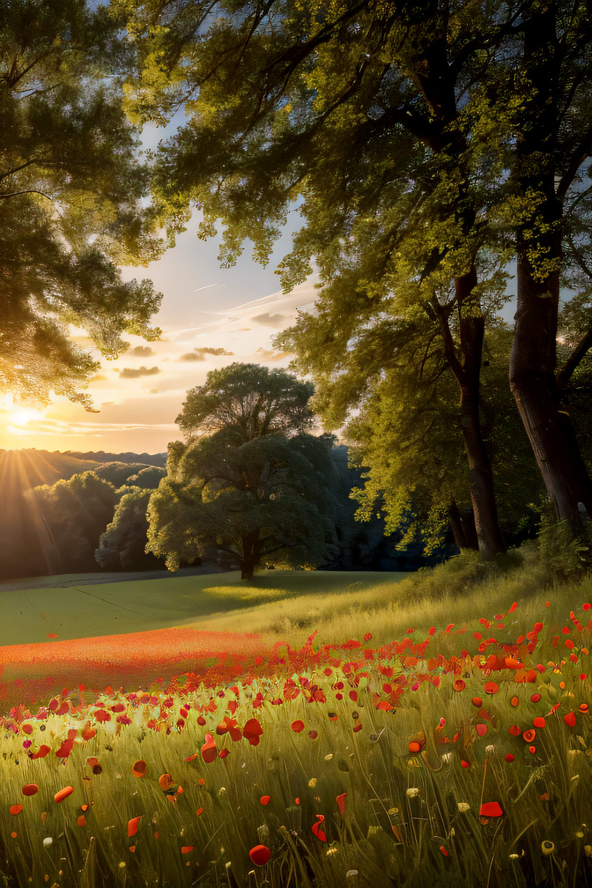 Download free HD stock image of Flowers Meadow Free flowers meadow spring illustration