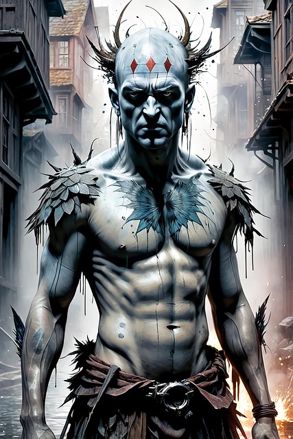 Free ai generated warrior devil illustration