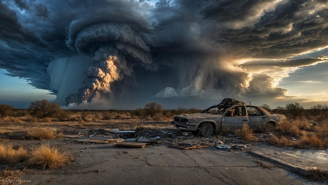 Free weather storm car illustration