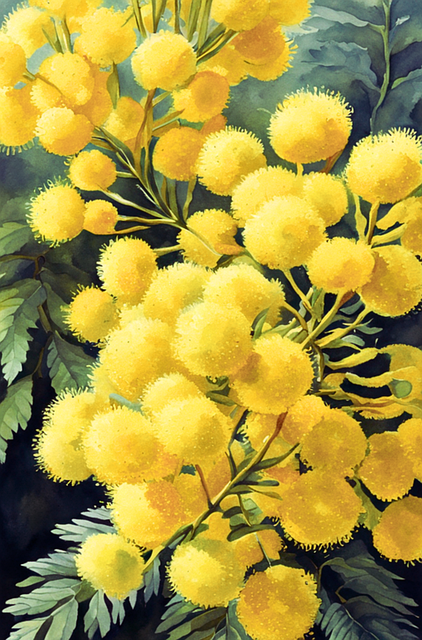 Free ai generated yellow flowers illustration