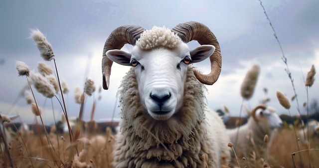 Free ai generated sheep ram illustration