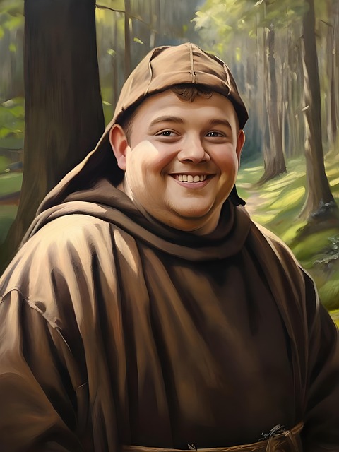 Free ai generated friar tuck donut tuck illustration