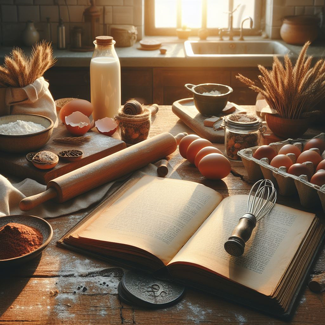 Free ai generated cookbook book illustration