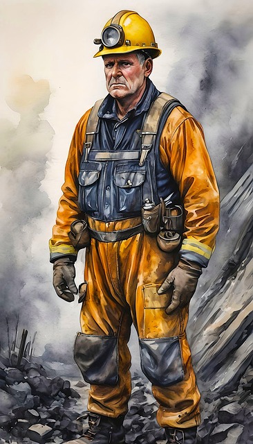 Free ai generated coal miner mineral illustration