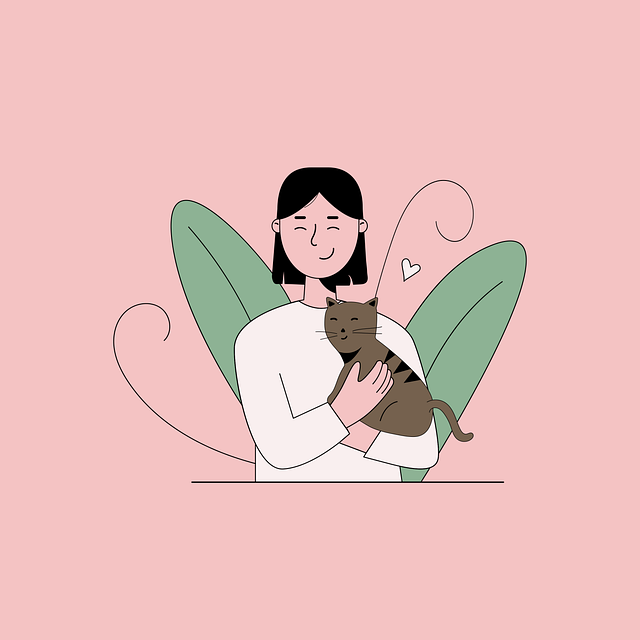 Download free HD stock image of Woman Cat Lover Free woman cat lover cat illustration