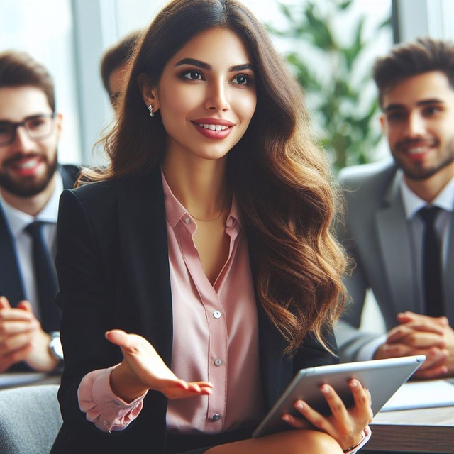 Free ai generated woman business coach illustration