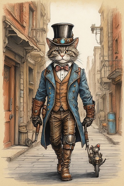 Free ai generated cat nature illustration