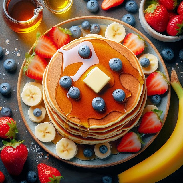 Free ai generated pancakes sweet illustration