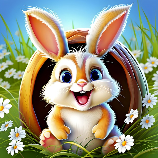 Free ai generated easter bunny rabbit illustration