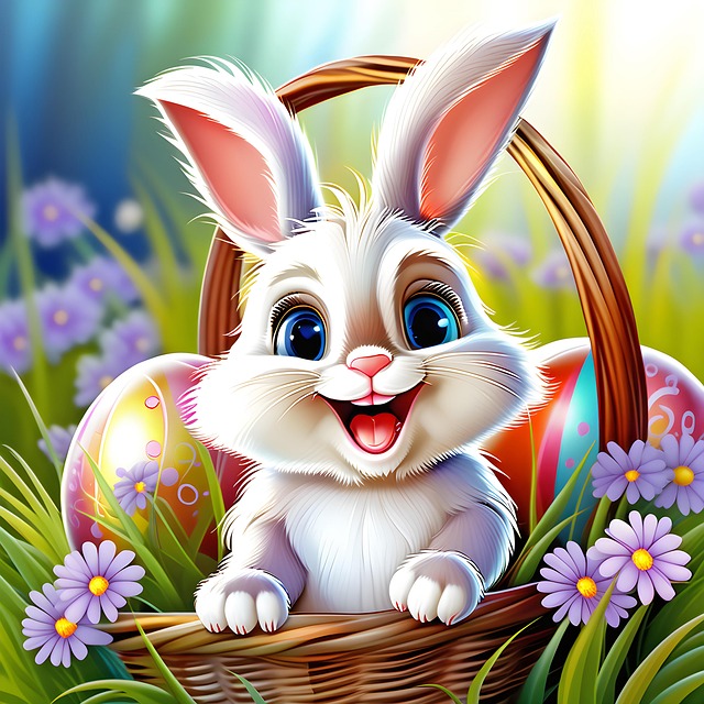 Free ai generated easter bunny rabbit illustration