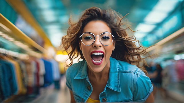 Free ai generated woman shopping illustration