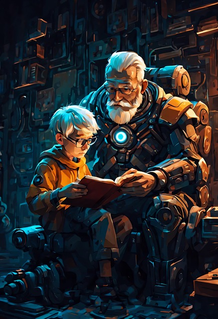 Free ai generated robot cyborg illustration