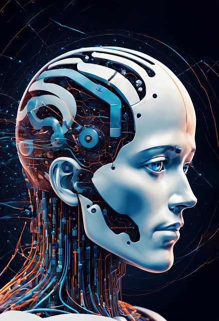 Free ai generated robot data illustration