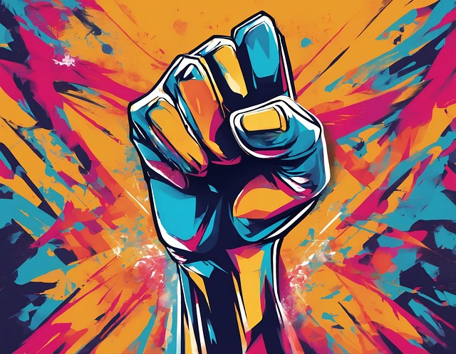 Free ai generated fist hand illustration