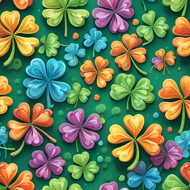 Free ai generated clover wallpaper illustration