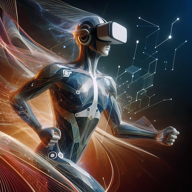 Futuristisk, Robot, Cyborg, Virtuel