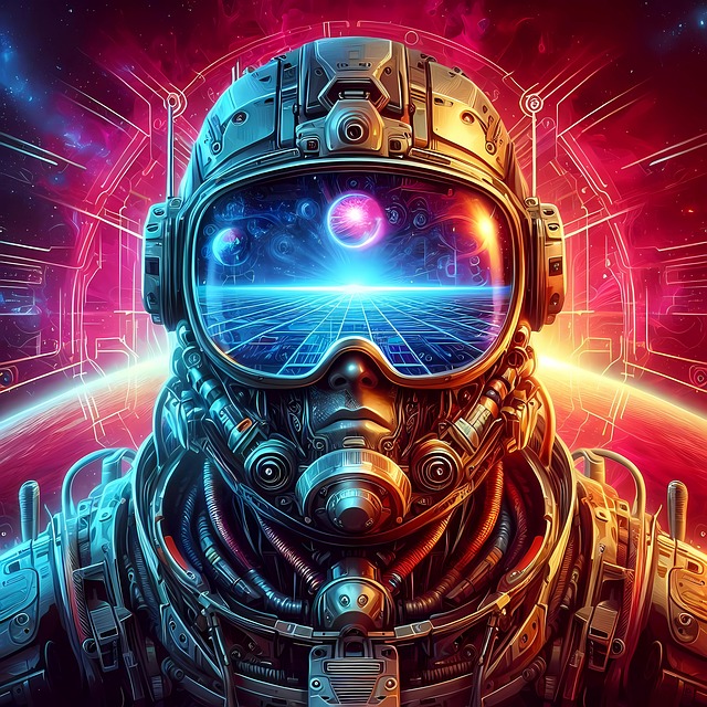Futuristisk, Robot, Cyborg, Virtuel