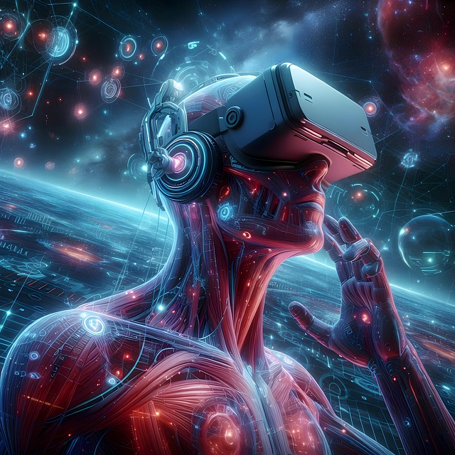 Futuristisk, Robot, Cyborg, Virtuel