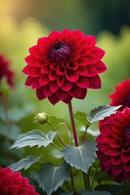 Free ai generated flower dahlia illustration