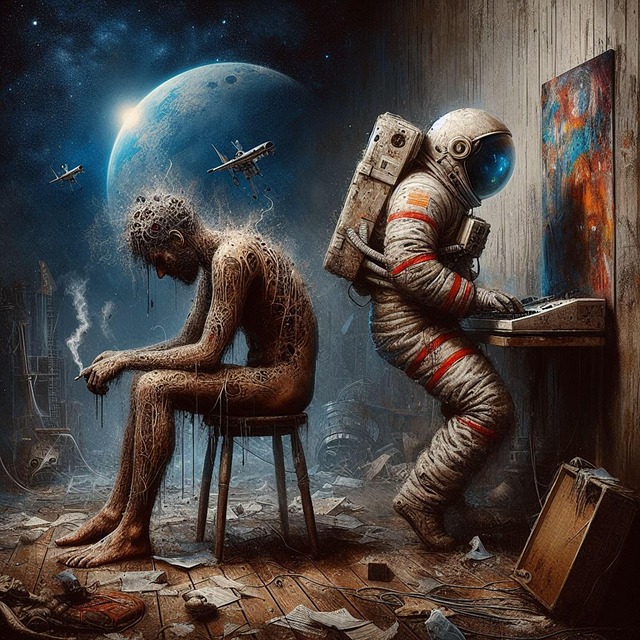 Free ai generated astronaut space illustration