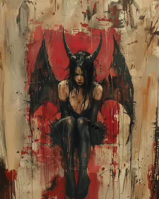Free lilith dark goddess pagan illustration