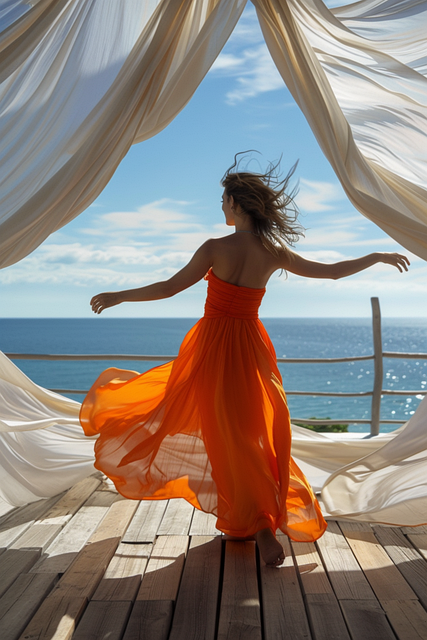 Free ai generated woman dancing illustration