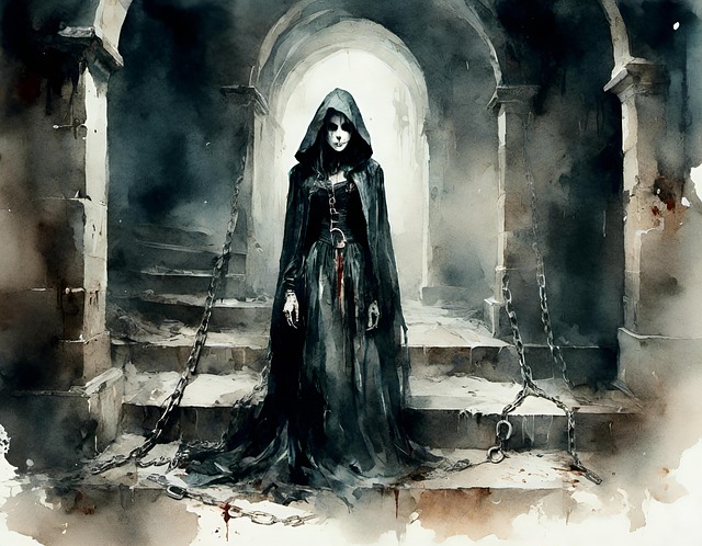 Free ai generated goth woman illustration