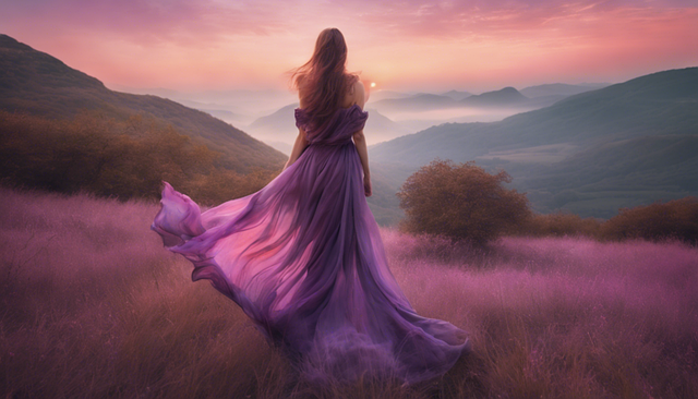 Free ai generated woman flowers illustration