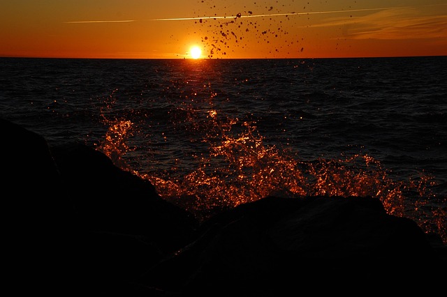 Free Sunset Sea photo and picture