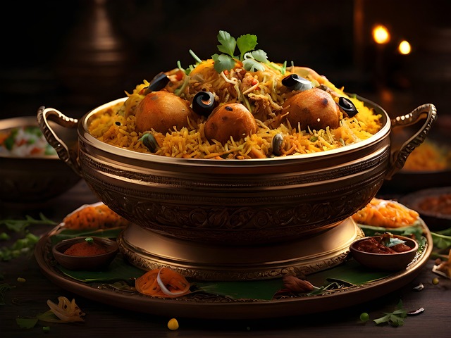 Free ai generated biryani rice dish illustration