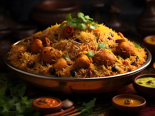 Free ai generated biryani rice dish illustration