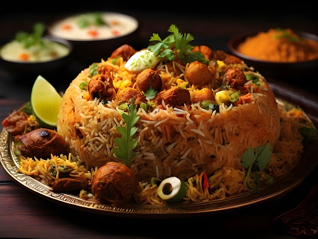 Free ai generated biryani rice dish illustration