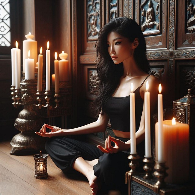 Download free HD stock image of Ai Generated Woman Free ai generated woman meditating illustration