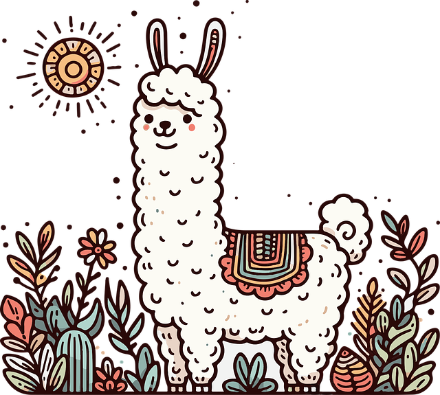 Free Llama Doodle vector and picture