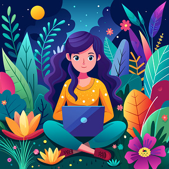 Free Woman Yoga vector and picture