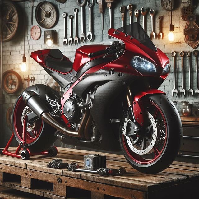 Free super bike motorcycle run illustration