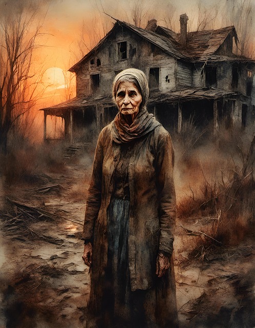 Free ai generated woman lonely illustration