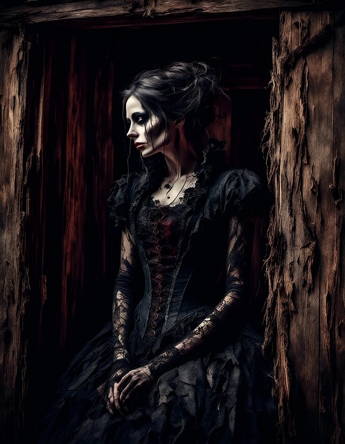 Free ai generated goth woman illustration