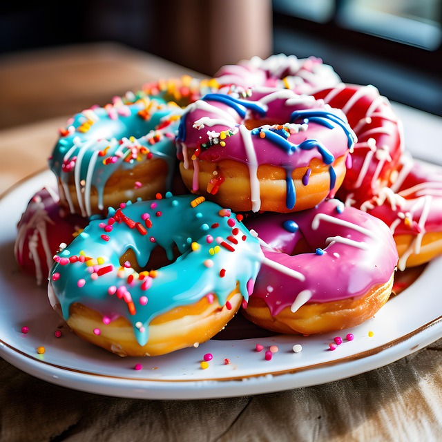 Free donuts cute dessert illustration