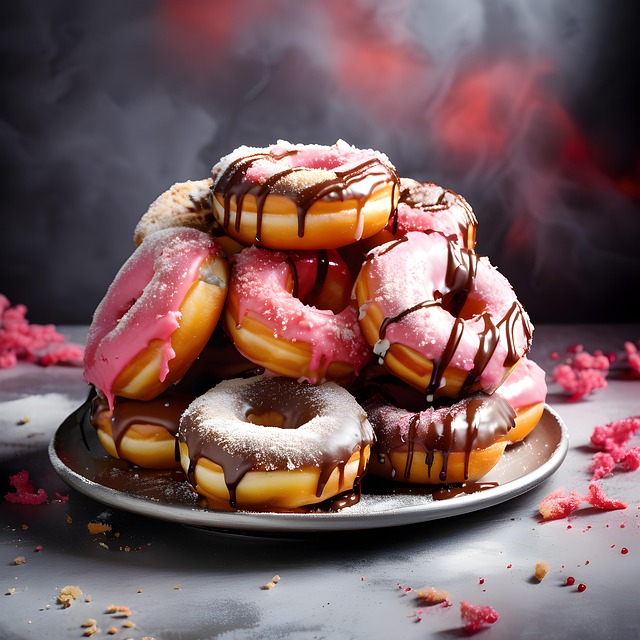 Free donuts cute dessert illustration