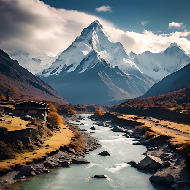 Free himalayan life nepal illustration