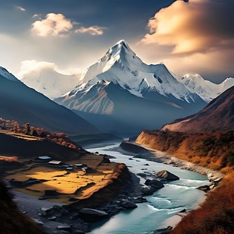 Berge, Schnee, Himmel, Natur, Wolken