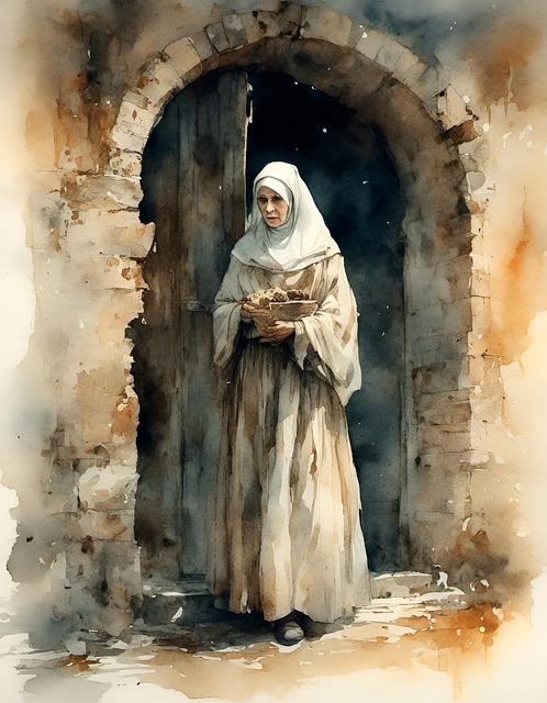 Download free HD stock image of Ai Generated Nun Free ai generated nun monastery illustration